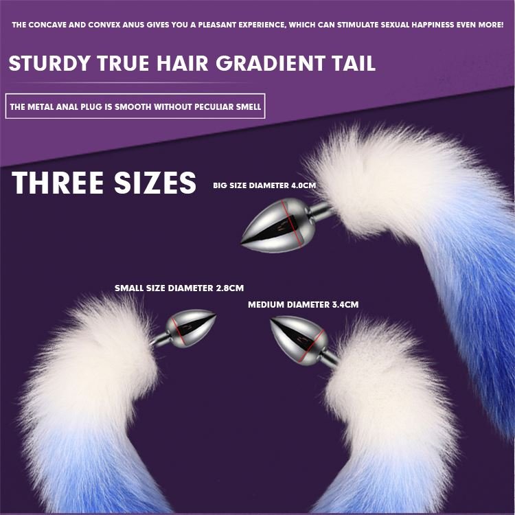 2024 hot sale Fake fur silicone metal fox tail anal plug butt plug fun sex games anal sex toys for woman