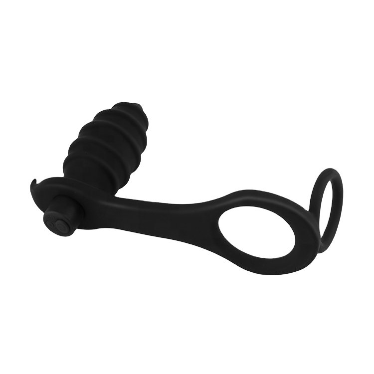 double use adult sex toys cock ring anal plug prostate massager butt plug set silicone vibrating anal toy for men women