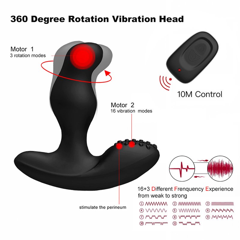 Anal vibrating plug Masturbator Anal Dildo sex Toys remote control 16+3 Frequency Vibration vibrator anal Plug