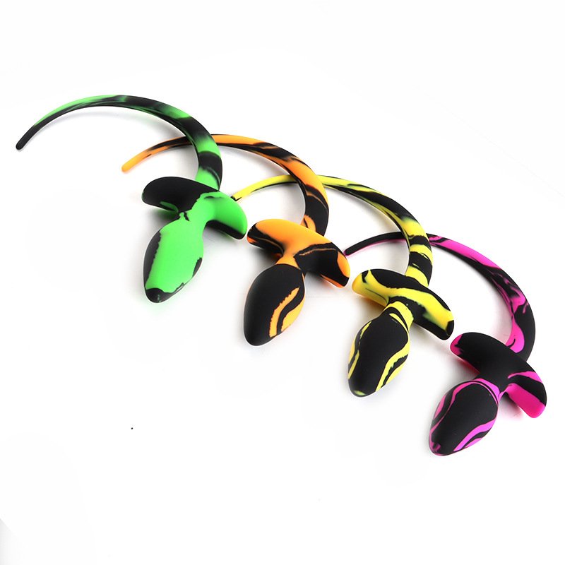 Silicone Long Anal Plug,Prostate Stimulating Anal Toys Butt Plug For Male Gay,Dog Tail Anal Plug Adult Anal Toys