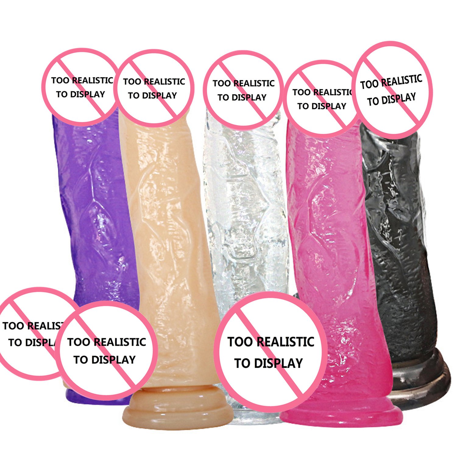 Jelly Huge Dildo Suction Cup Anal Penis Realistic Penis Clitoral Stimulator Sex Toys for Women Female Masturbator