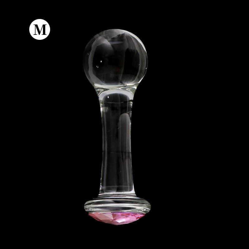 NingHao Glass anal butt plugs adult sex toys diamond anal plug dildo for men and women