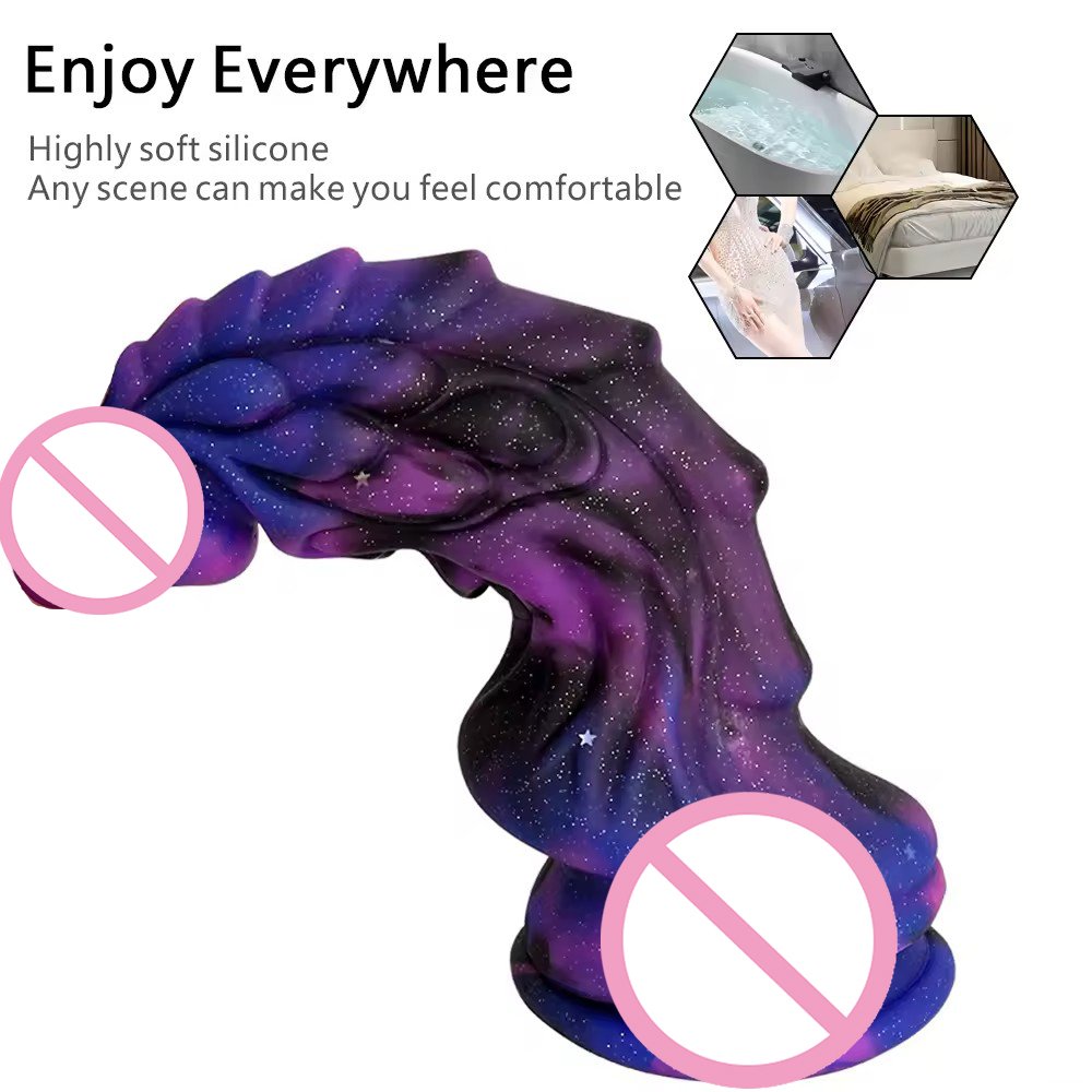 Dog Dildo Masturbators Sexy Starry Sky Silicone Penis Monster Dragon Dildo Suction Cup Adult Sex Toys Sexy Gode Anal Plug Dick