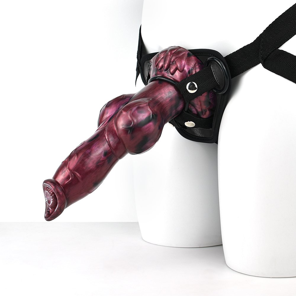Factory price 9.25 inch large artificial lesbian strap dildo penis chastity belt for lesbian sex