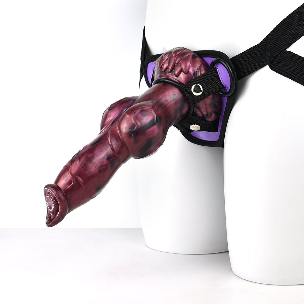 Factory price 9.25 inch large artificial lesbian strap dildo penis chastity belt for lesbian sex