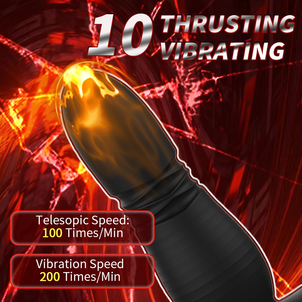 Double Cock Ring Prostate Massage Vibrator with 10 Frequency Wireless Remote Control Men's Sex Toy Juguetes Sexuales Butt Plug