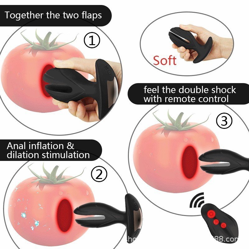 Foreign electric shock anal reamer remote massager rear court vibration anal plug fun gay sm orgasm toy fun