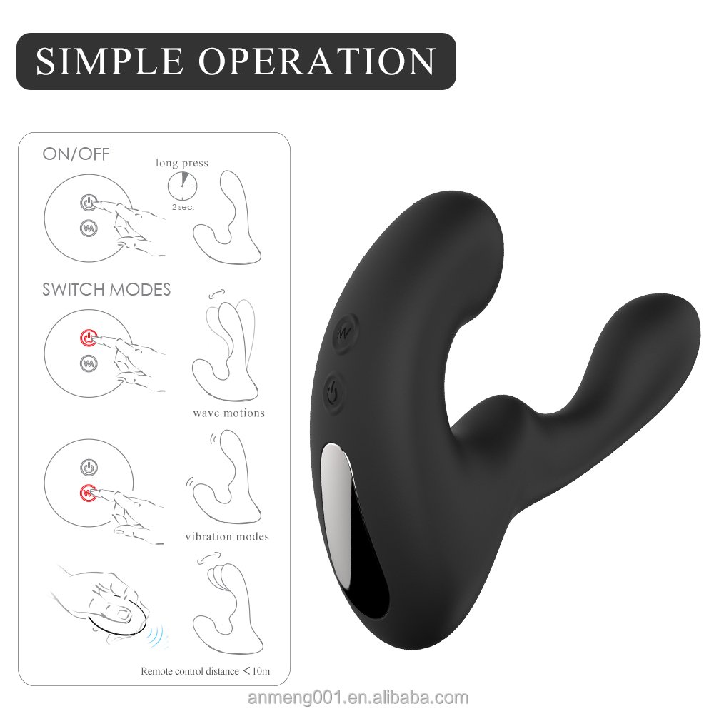 Silicone Prostate Massager Anal Sex Toys Anal Butt Plug G Spot Vibrating Anal Vagina Sex Toys For Men Masturbating