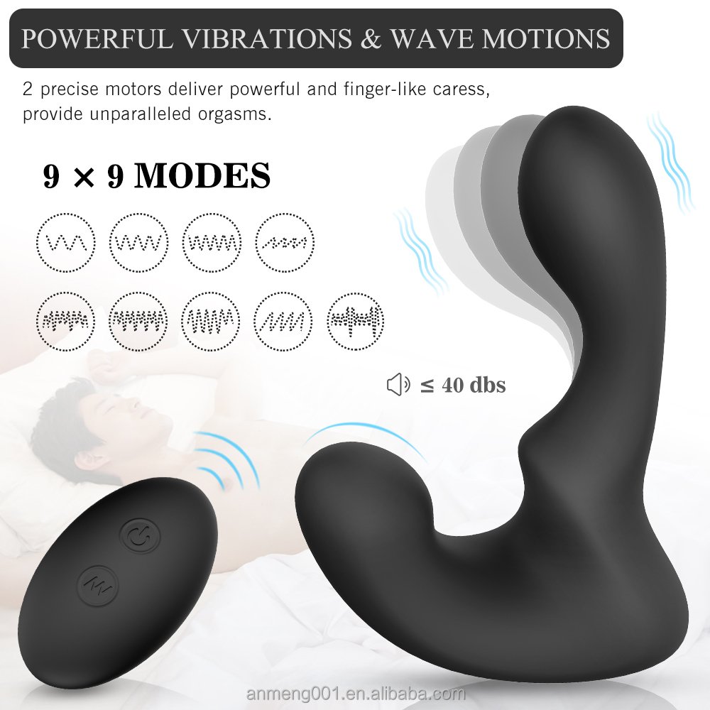 Silicone Prostate Massager Anal Sex Toys Anal Butt Plug G Spot Vibrating Anal Vagina Sex Toys For Men Masturbating