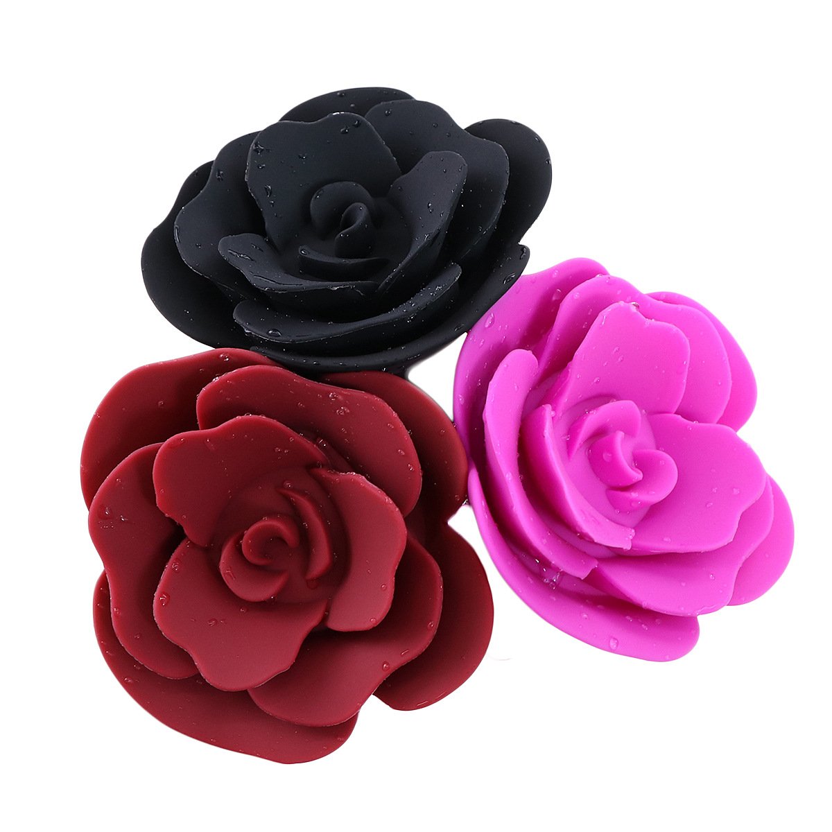 Silicone Rose Anal Plug Sex Toy For Anal Massage