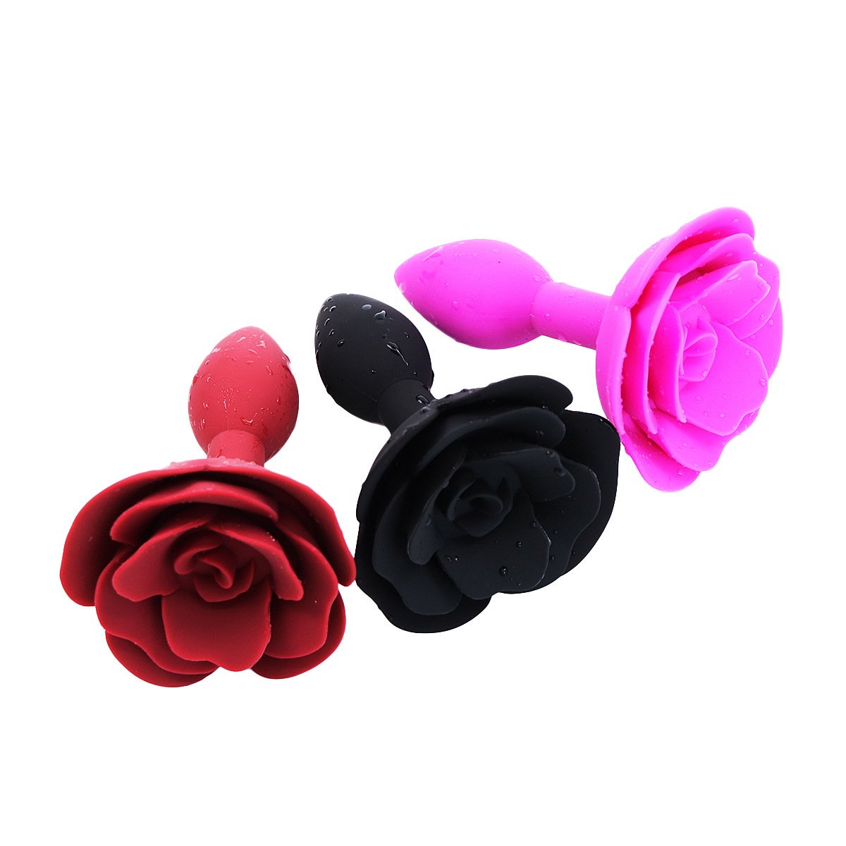Silicone Rose Anal Plug Sex Toy For Anal Massage
