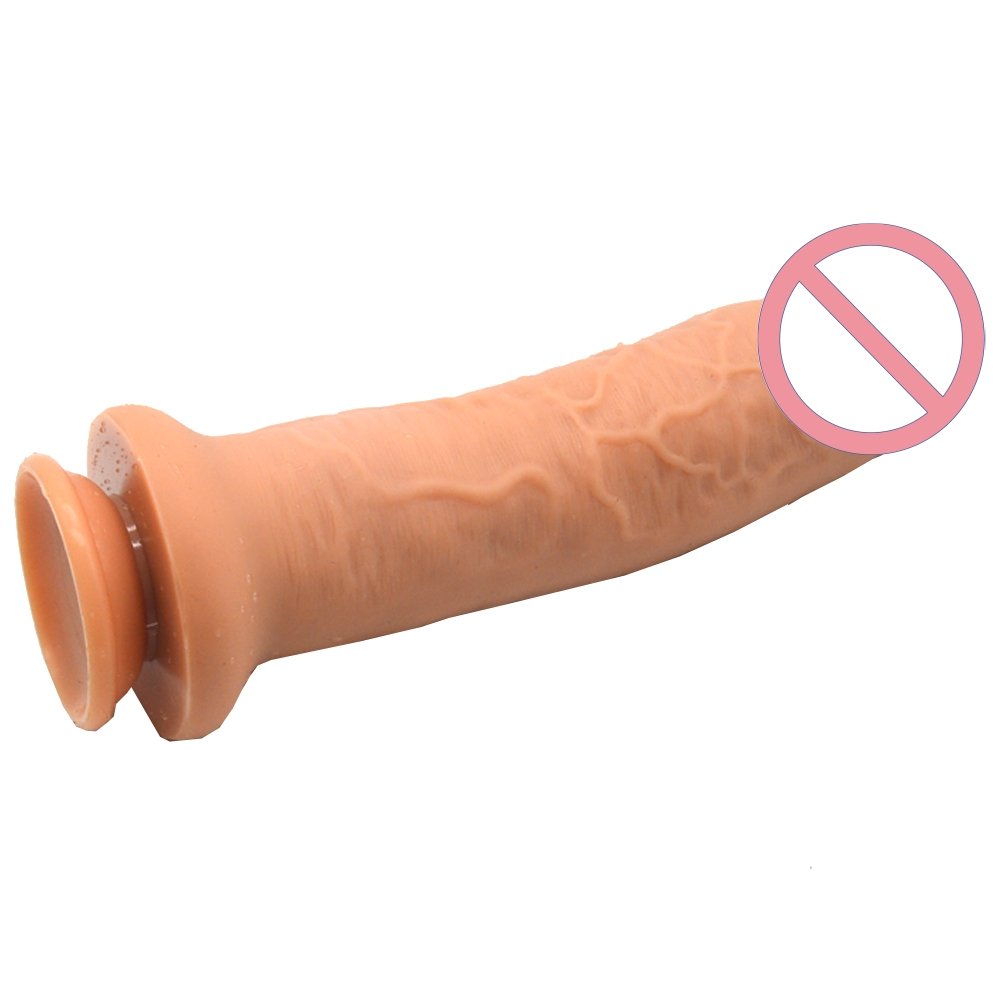 Thick female masturbator colour of skin silicone tape suction cup penis anal plug false penis dildo sex toys for women