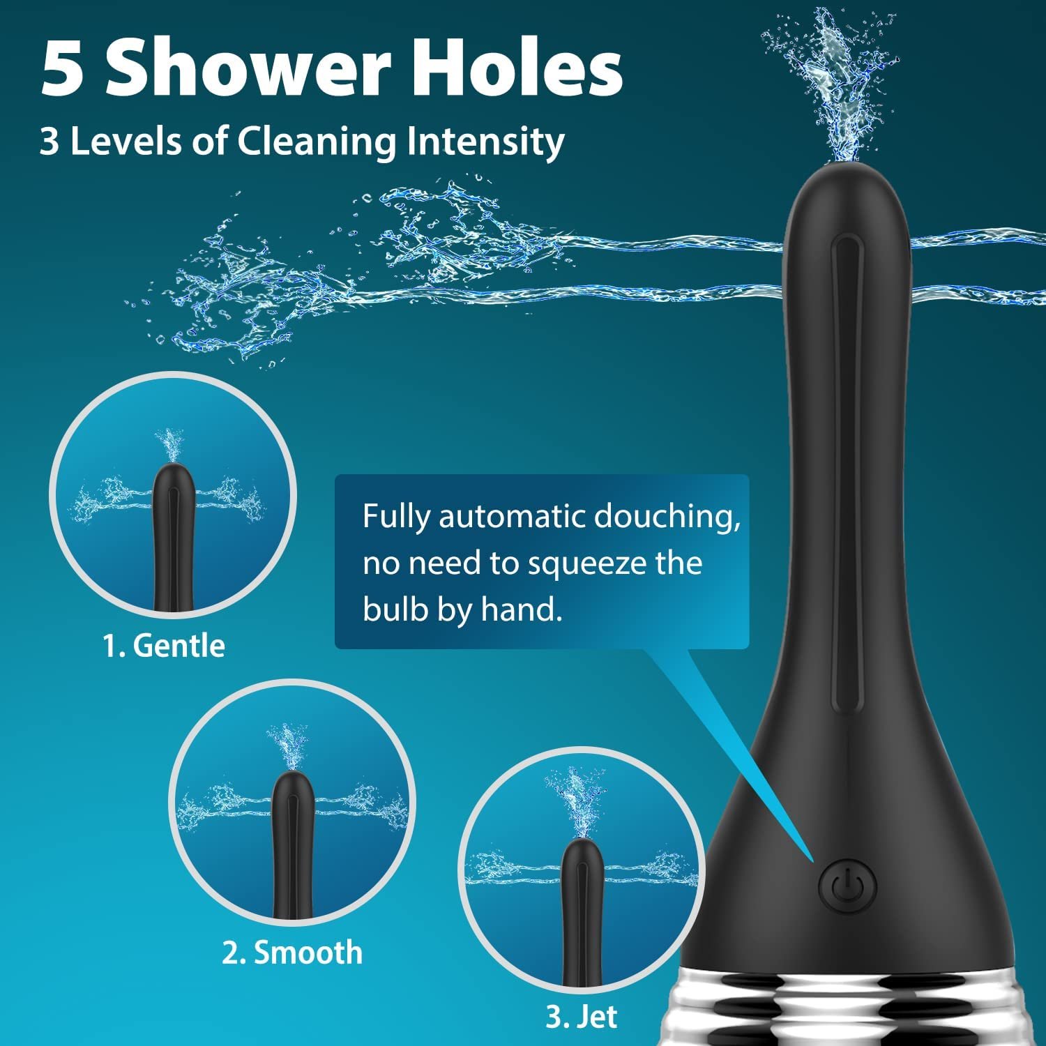 New electric enema women's automatic water spray vaginal cleaning vibrator gay cleaning enema anal toy