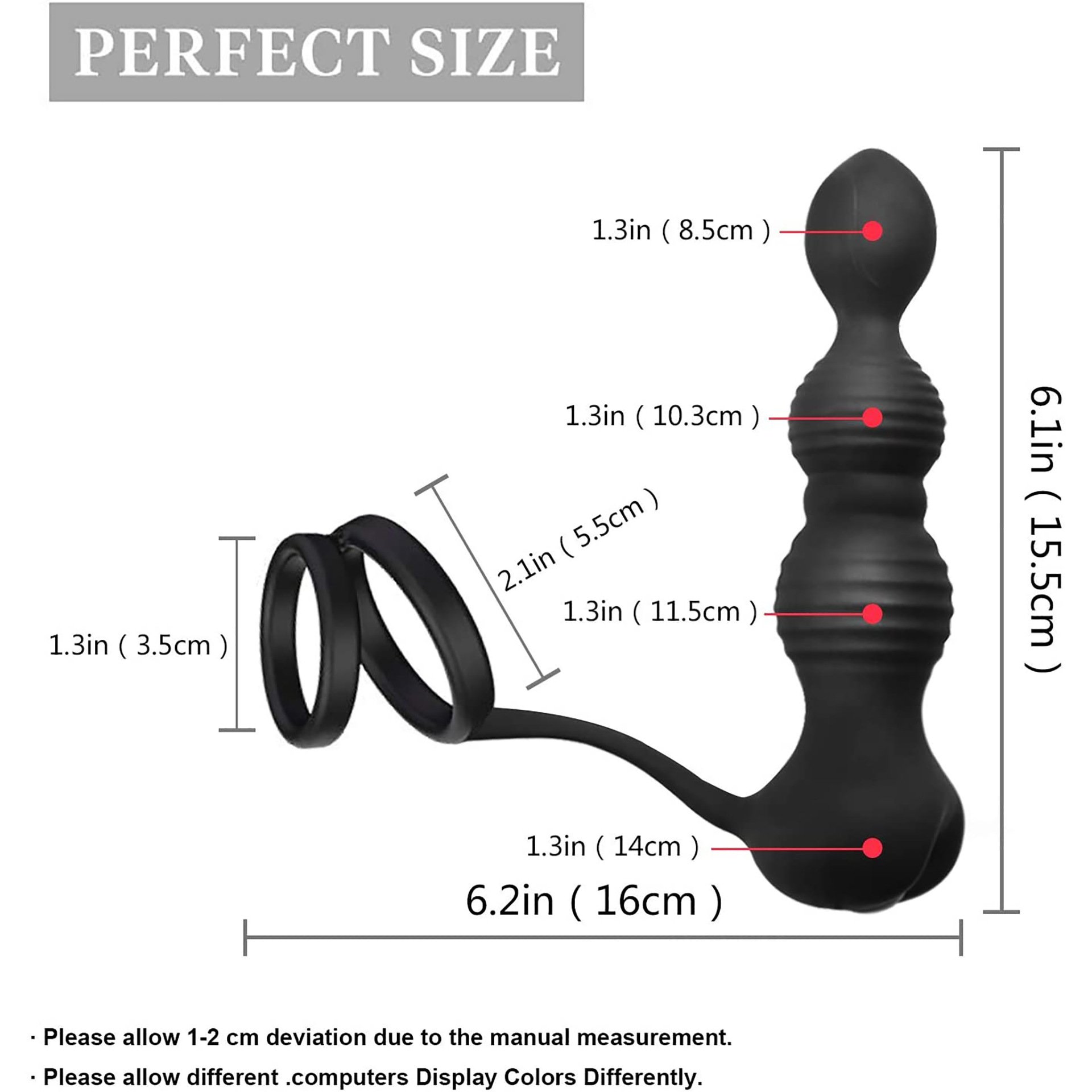 Double Ring Pull Bead Sex Toys Anal Plug Wireless Remote Control 10-frequency Vibrating Prostate Massager For Men And Women