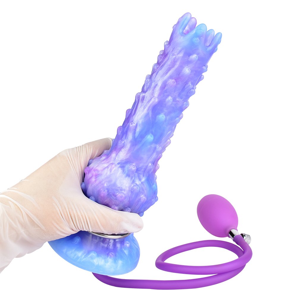 YOCY Fantasy Ovipositor tentacle Dildo Hollow Tunnel with 5 Eggs,big Knotted Dildo Sex Toy For Women Men Masturbator anal plug