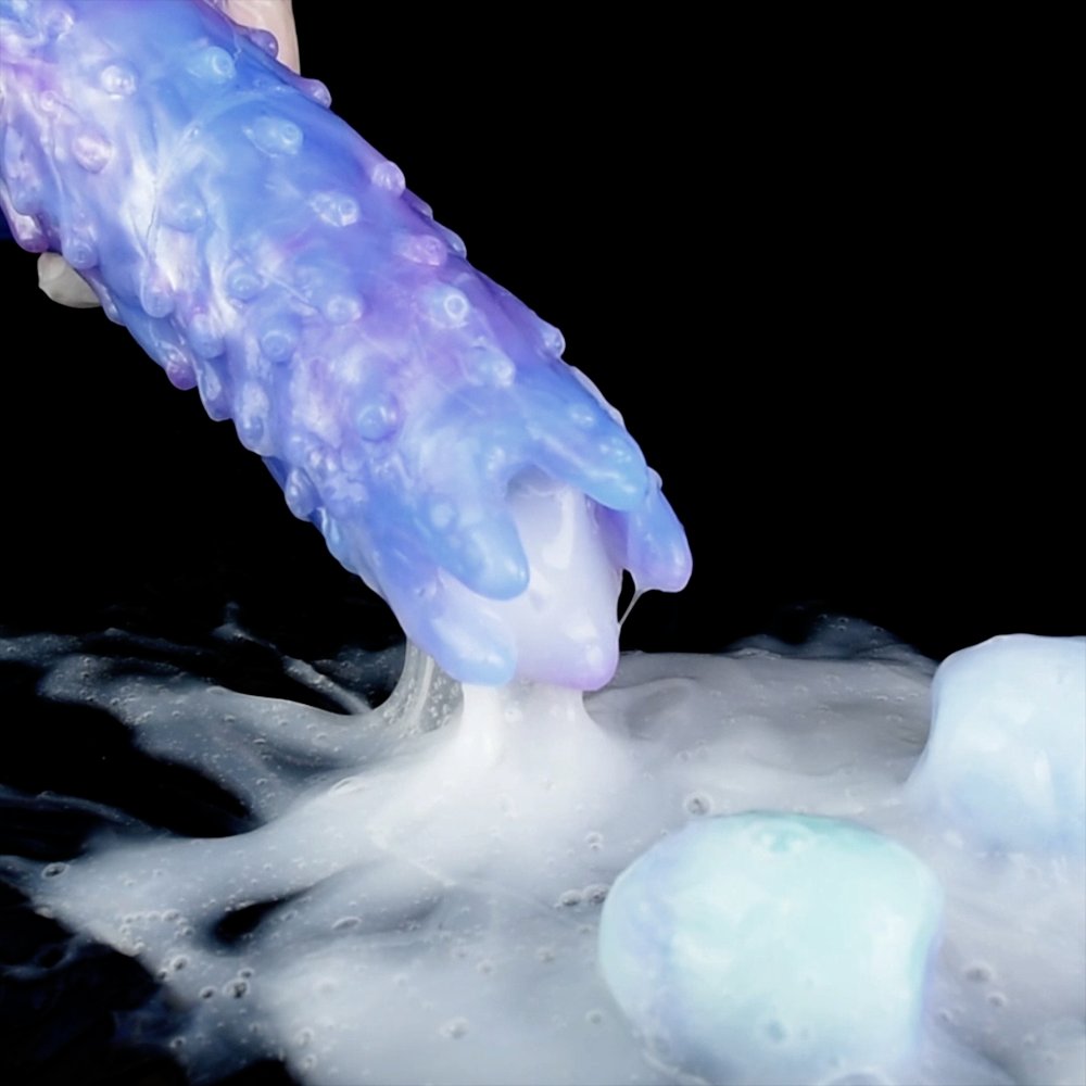 YOCY Fantasy Ovipositor tentacle Dildo Hollow Tunnel with 5 Eggs,big Knotted Dildo Sex Toy For Women Men Masturbator anal plug