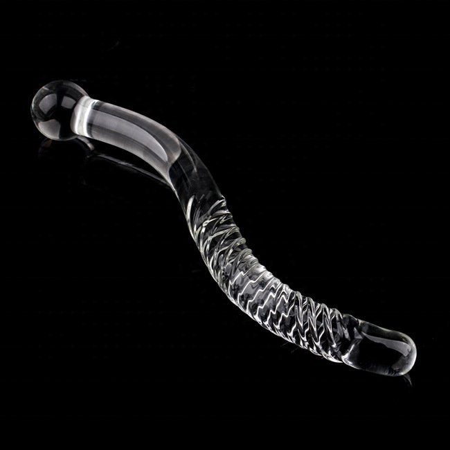 BlueRabbit Glass Dildos Wand Crystal Sex Toys Anal Plugs Vagina Stimulator Curve Glass Self-Pleasure Erotic Glass Sex Toys