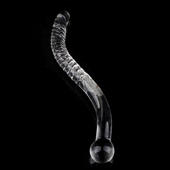 BlueRabbit Glass Dildos Wand Crystal Sex Toys Anal Plugs Vagina Stimulator Curve Glass Self-Pleasure Erotic Glass Sex Toys