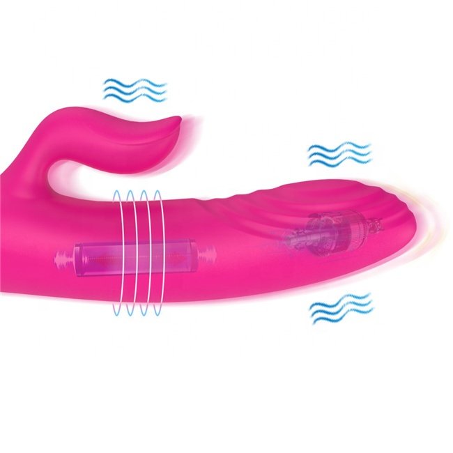 Amorlady silicon G Spot wireless Telescopic Rabbit av long handle vibrators in adult sex toys products women female
