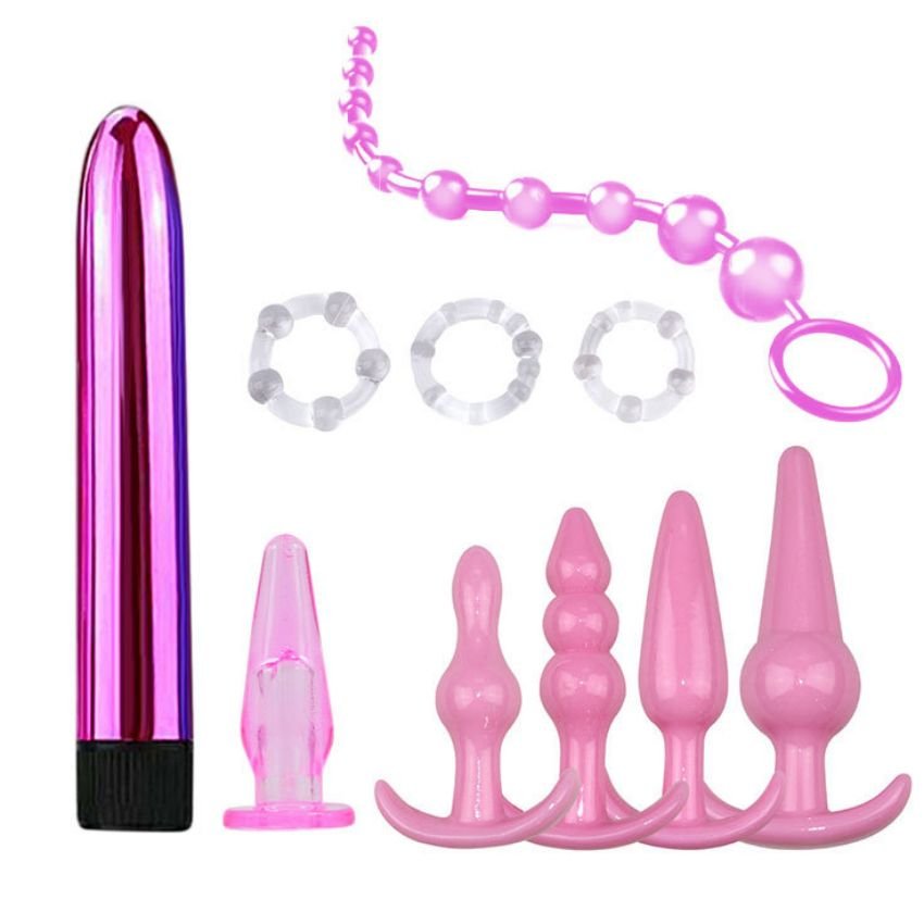 Different Sizes And Shapes Anal Butt Plug Sets Penis Ring Cock Rings Orgasm Vagina Plug Play Pull Ring Sex Toys For Couples