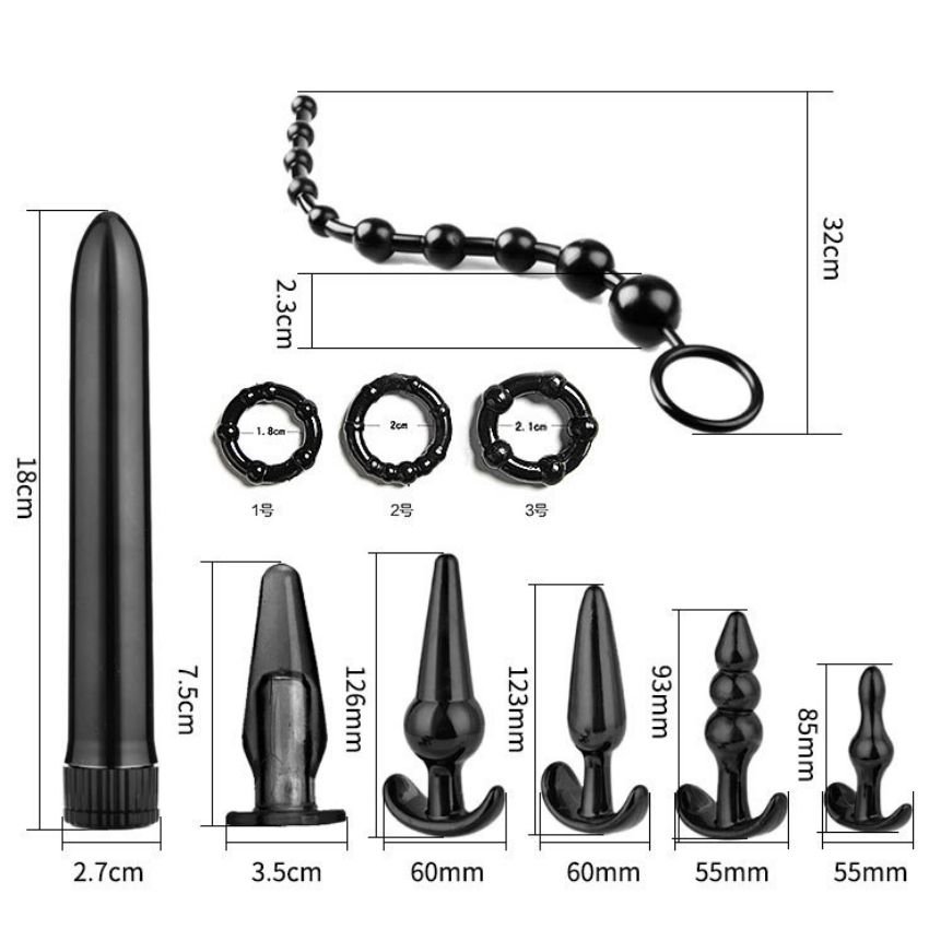 Different Sizes And Shapes Anal Butt Plug Sets Penis Ring Cock Rings Orgasm Vagina Plug Play Pull Ring Sex Toys For Couples