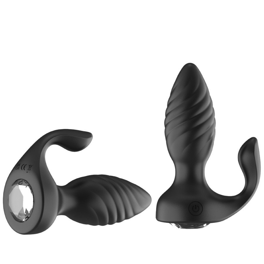 Diamond Dual Stimulation Adult Sex Toys Double Vibration Anal Massage Plug Silicone Butt Plug by Sexy SM backyard For Women Men