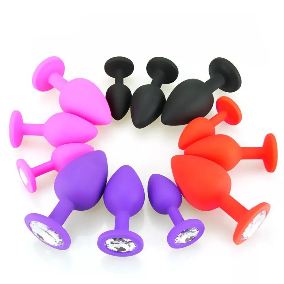 Silicone Flexible Butt Plug Sex 3 Different Size Sex Adult Toys Unisex Silicone Butt Plug Anal Plug for Men Women Anal Trainer