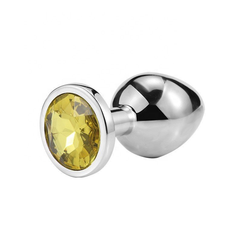 High Repurchase Rate Colorful Stainless Anal Plug Metal with Jewel Anal Sex Toys Dilator Medium Crystal Anal Butt Plug for Women