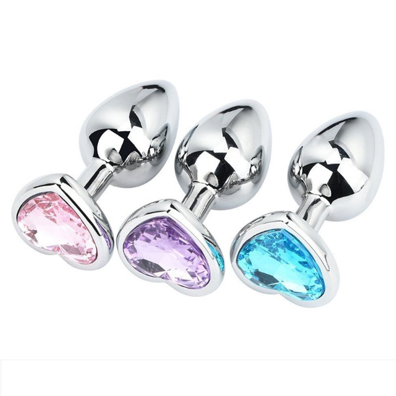 Colorful Good Heart-Shaped Diamond Anal Plug Anal Butt Plug Sex Toys