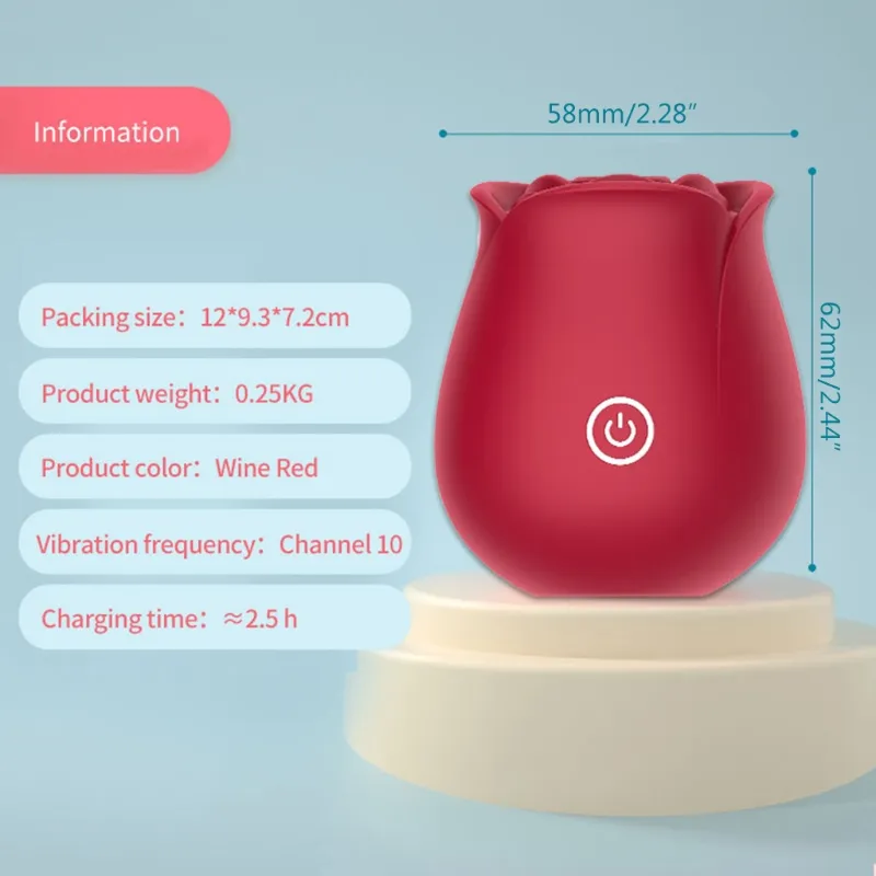 Rose Sucking Vibrator For Women Toys With 10 Frequency Vibration Sucking Dildo Rose Sucking Vibrator Sex Toy For Women Couple