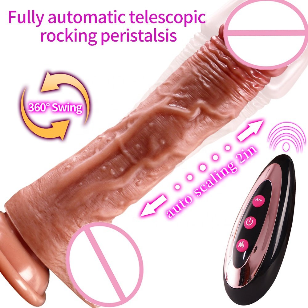 Realistic Dildo Vibrator For Women Sex Toys Heating Big Cock Remote Control Penis Telescopic Vibrators Anal Female Stimulator
