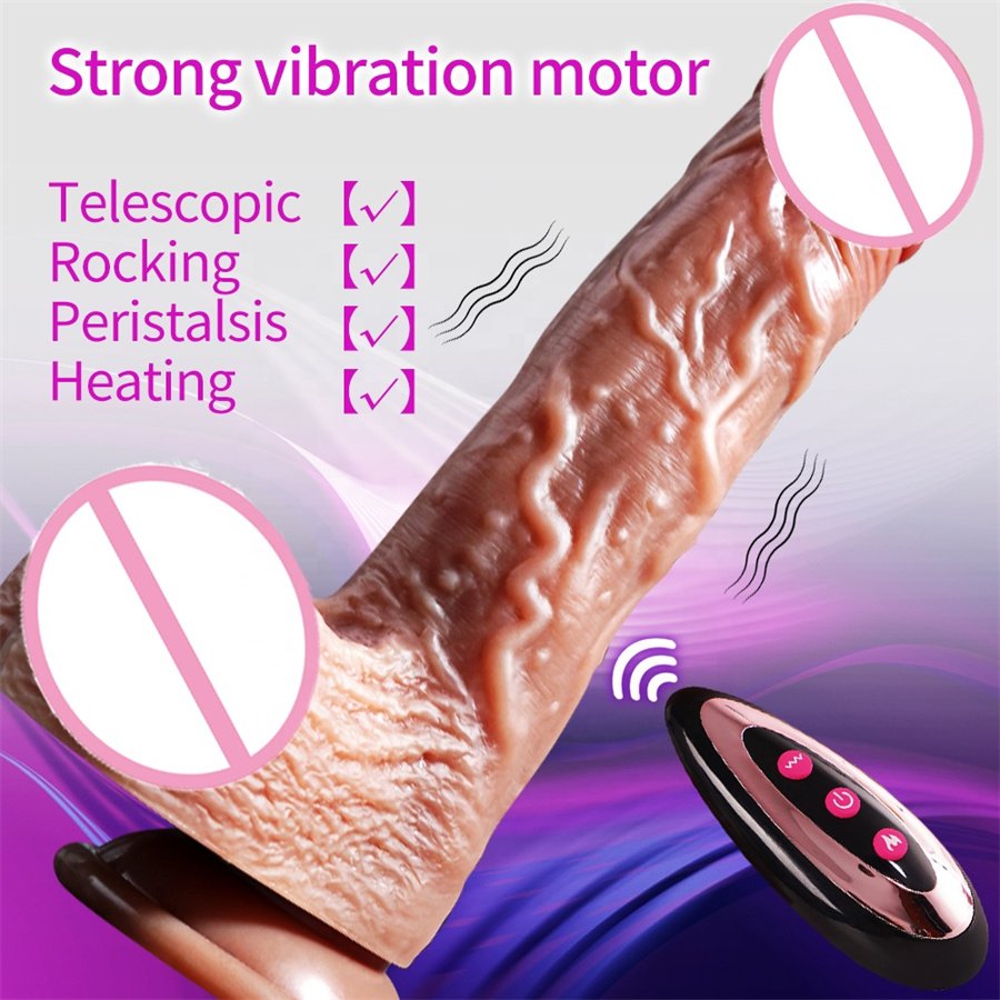 Realistic Dildo Vibrator For Women Sex Toys Heating Big Cock Remote Control Penis Telescopic Vibrators Anal Female Stimulator