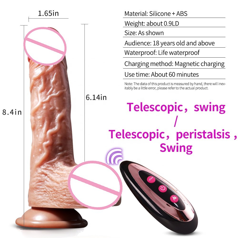 Realistic Dildo Vibrator For Women Sex Toys Heating Big Cock Remote Control Penis Telescopic Vibrators Anal Female Stimulator