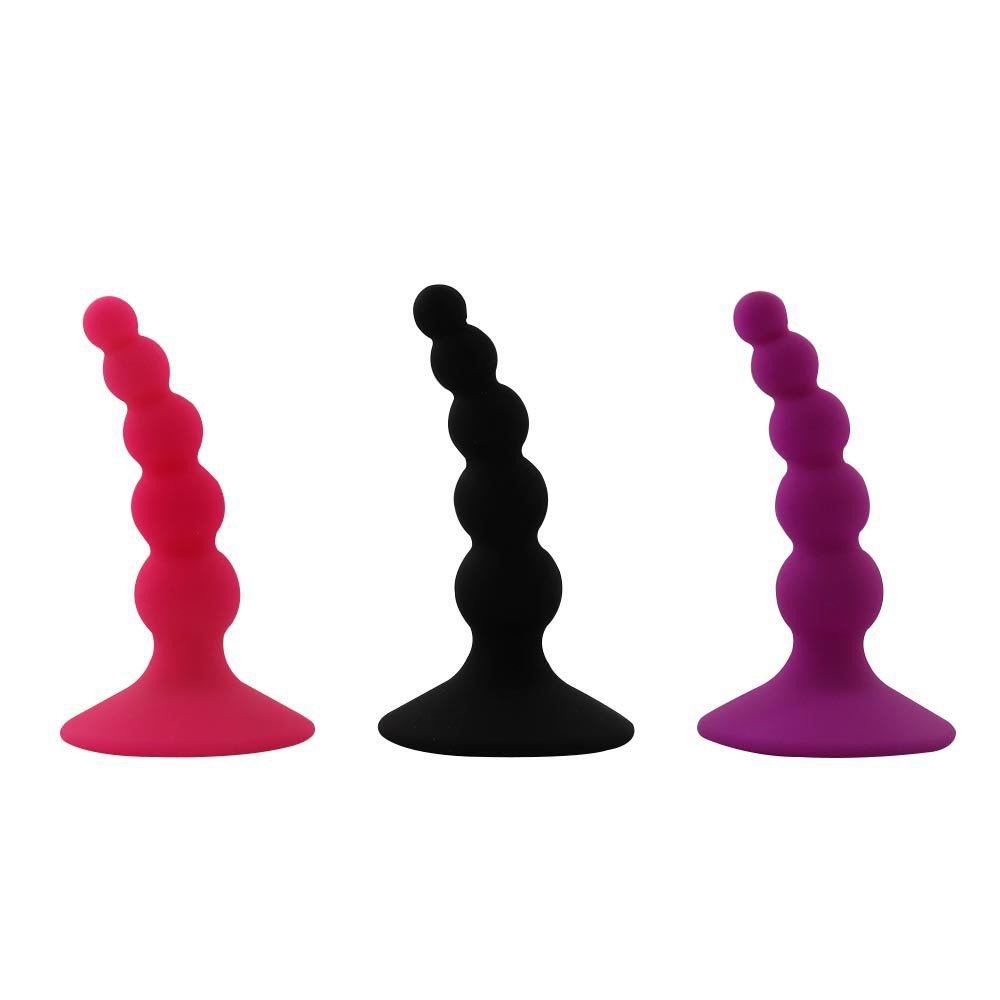 Silicone Anal Beads Plugs Suction Cup Butt plug Anal Dilator Stimulator Anal Plug