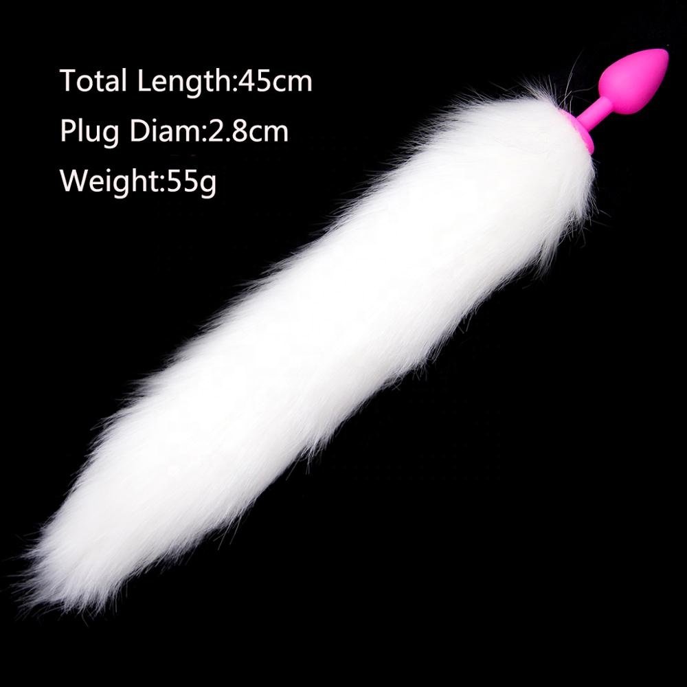 Fox Tail Sex Toy Anal Plug Silicon Artificial Fur Tail Anal Plug Tail Bondage in Sex Toys Butt Plug Adult BDSM Sex Toys