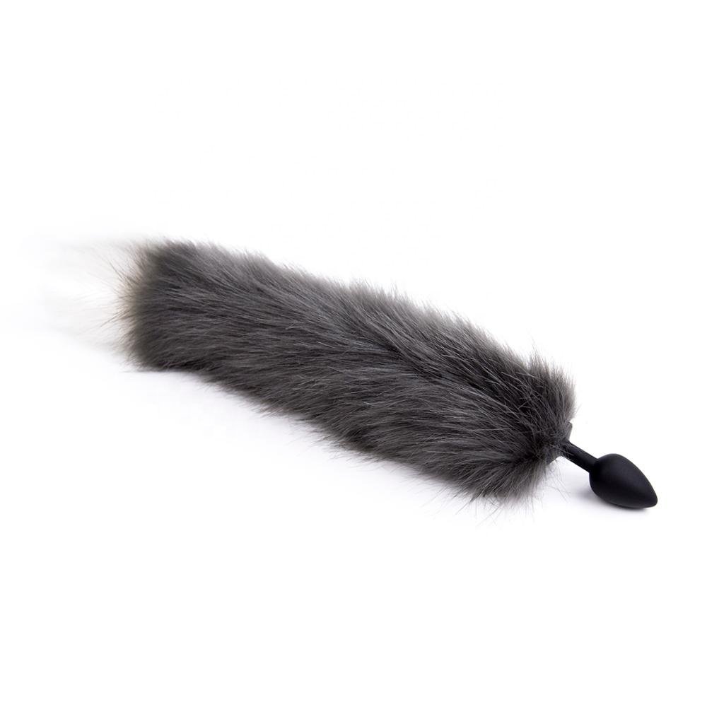 Fox Tail Sex Toy Anal Plug Silicon Artificial Fur Tail Anal Plug Tail Bondage in Sex Toys Butt Plug Adult BDSM Sex Toys