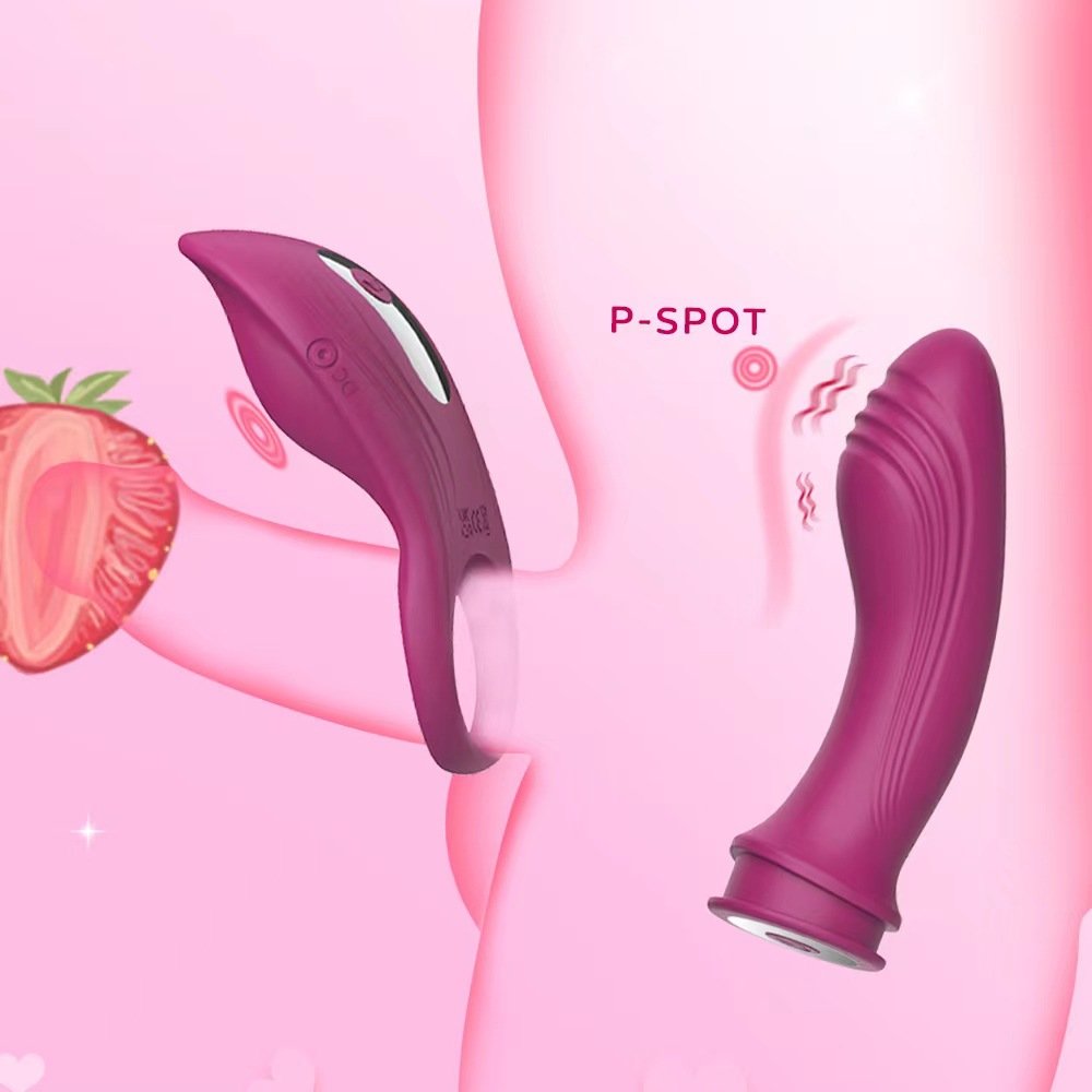 new 2-in-1 remote control invisible wearable masturbator for women sperm locking ring for men anal vibration sex toy