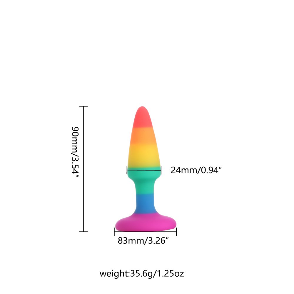 Medical grade liquid silicone Rainbow Large Medium Small size anal plug set