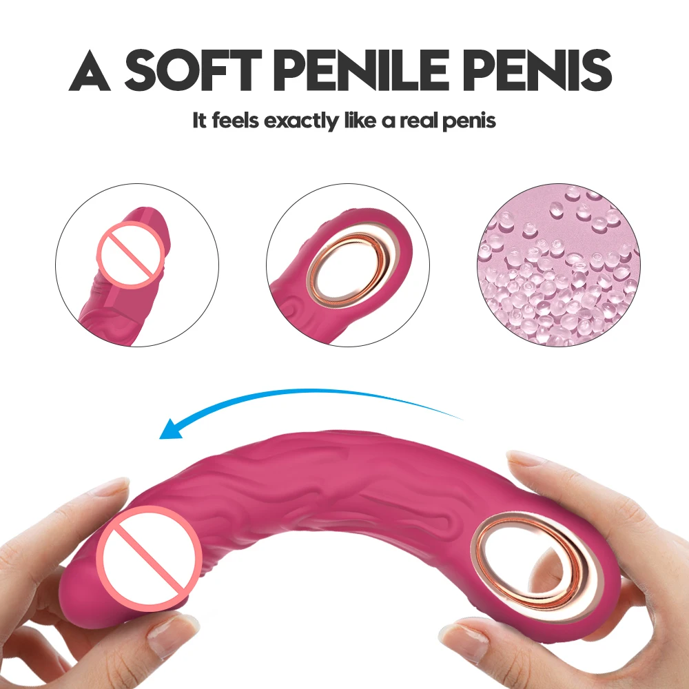 Hot Sale Av Vibrational Stimulationtool Anal Stimulation G-spot Clitoris 10 Thrusting Modes Dildo Vibrator For Women