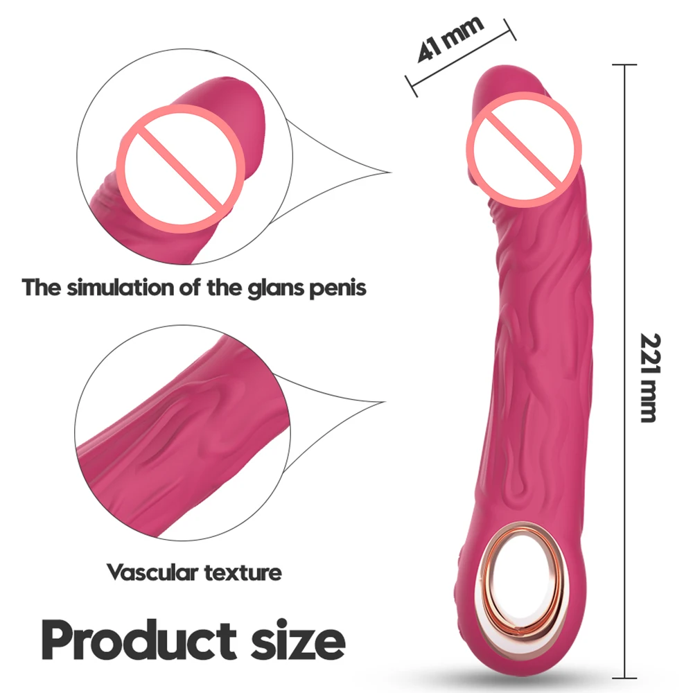 Hot Sale Av Vibrational Stimulationtool Anal Stimulation G-spot Clitoris 10 Thrusting Modes Dildo Vibrator For Women