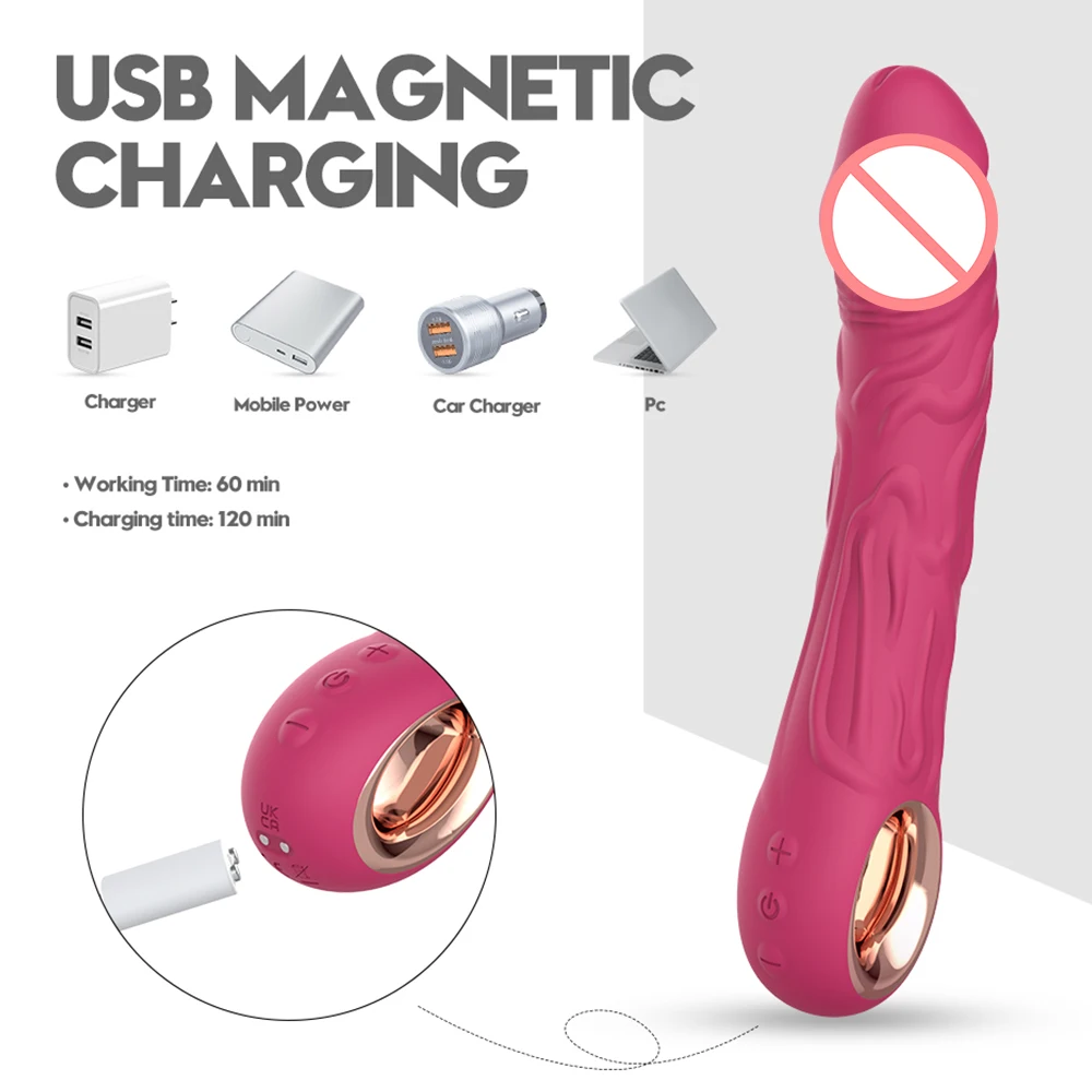 Hot Sale Av Vibrational Stimulationtool Anal Stimulation G-spot Clitoris 10 Thrusting Modes Dildo Vibrator For Women