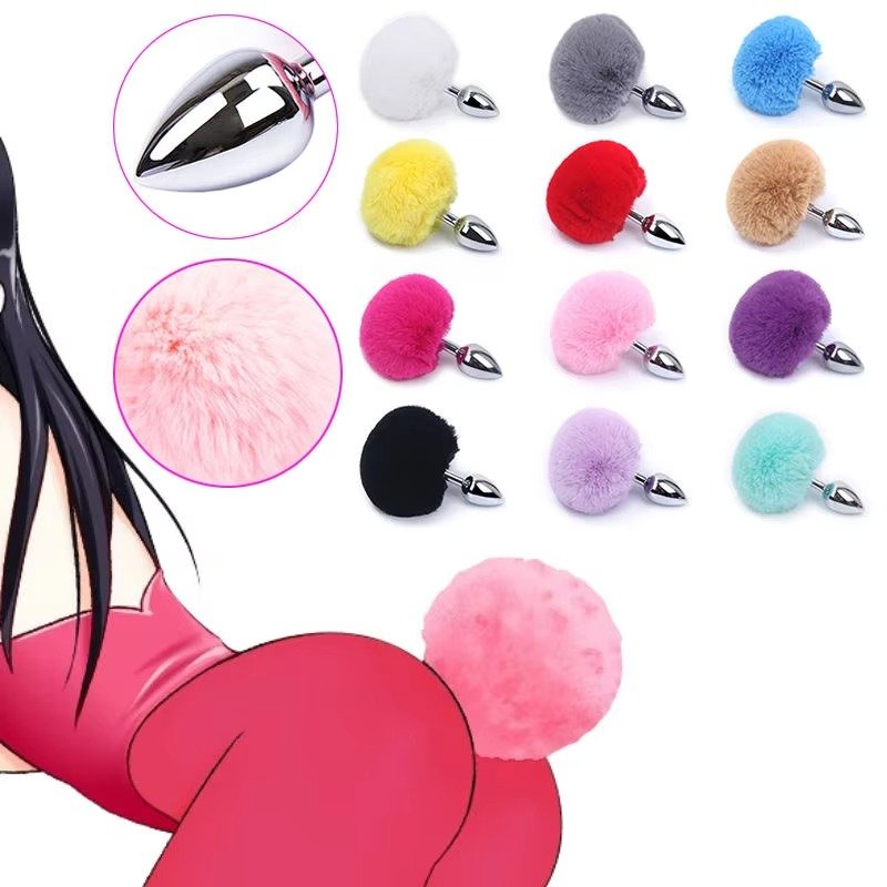 DKKtech Silicone Fox Tail Anal Plug Erotic Dildo Sex Stainless Steel Butt Plug Tail Anus Sex Shop Adults Games Sex Toys