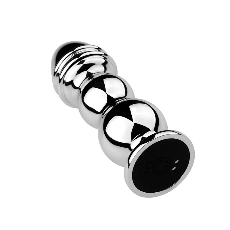 FBA-019 Double Ball Stainless Steel Vibrator Hot Electric Remote Control Butt Plug Adult Sex Toys Silicone Juguetes Sexuales
