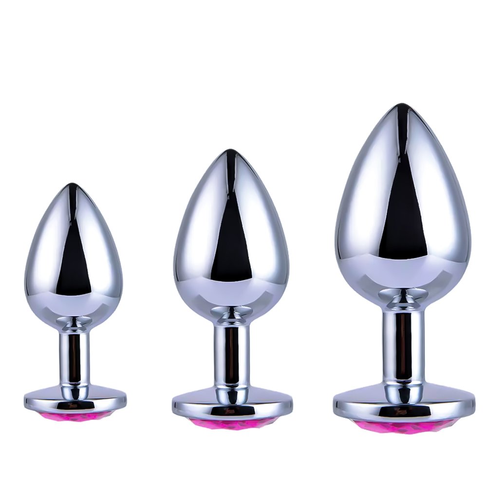 Hot selling Anal Butt Plug Safety Metal Anal Butt Plug Hook with Crystal Diamond Beginner for Woman