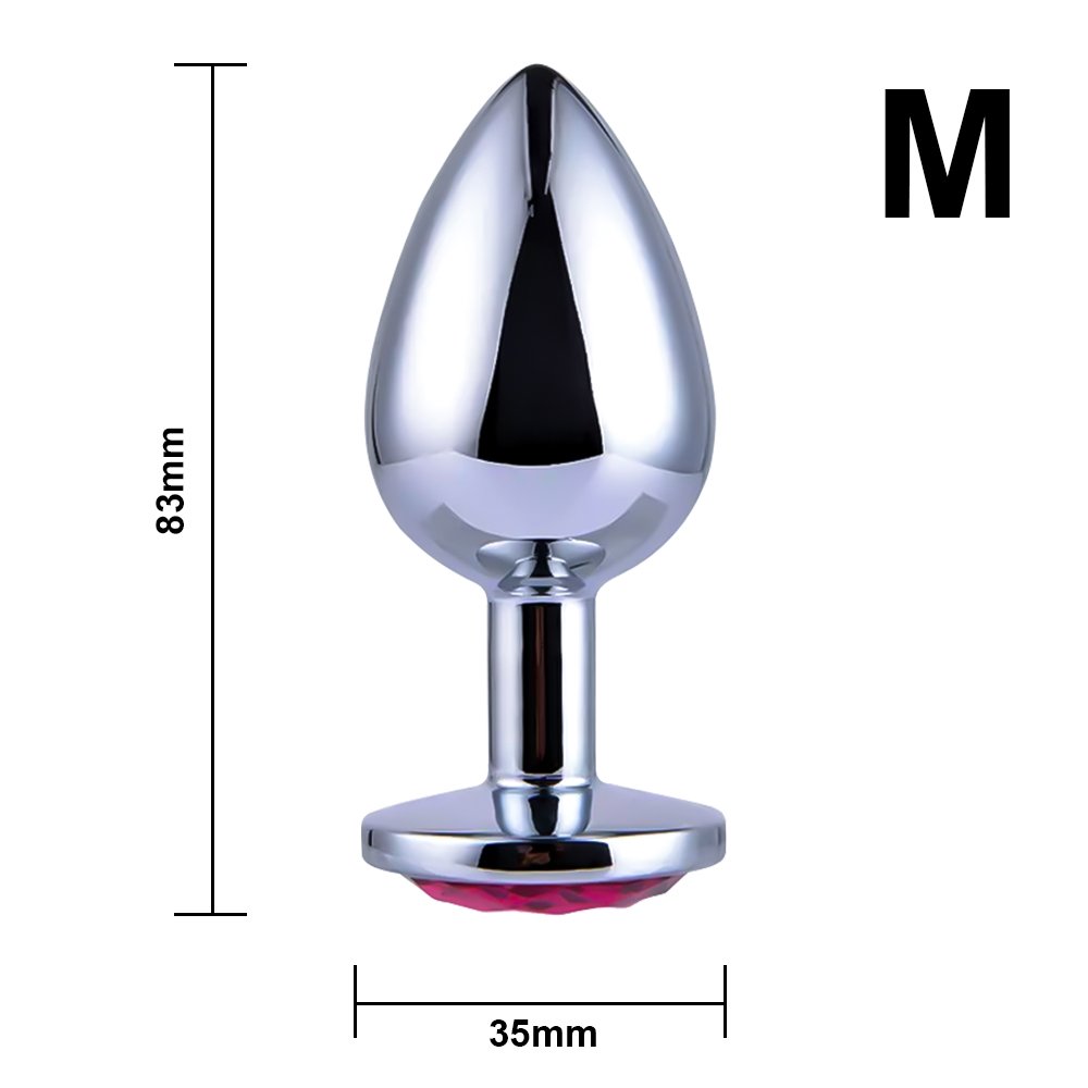 Hot selling Anal Butt Plug Safety Metal Anal Butt Plug Hook with Crystal Diamond Beginner for Woman