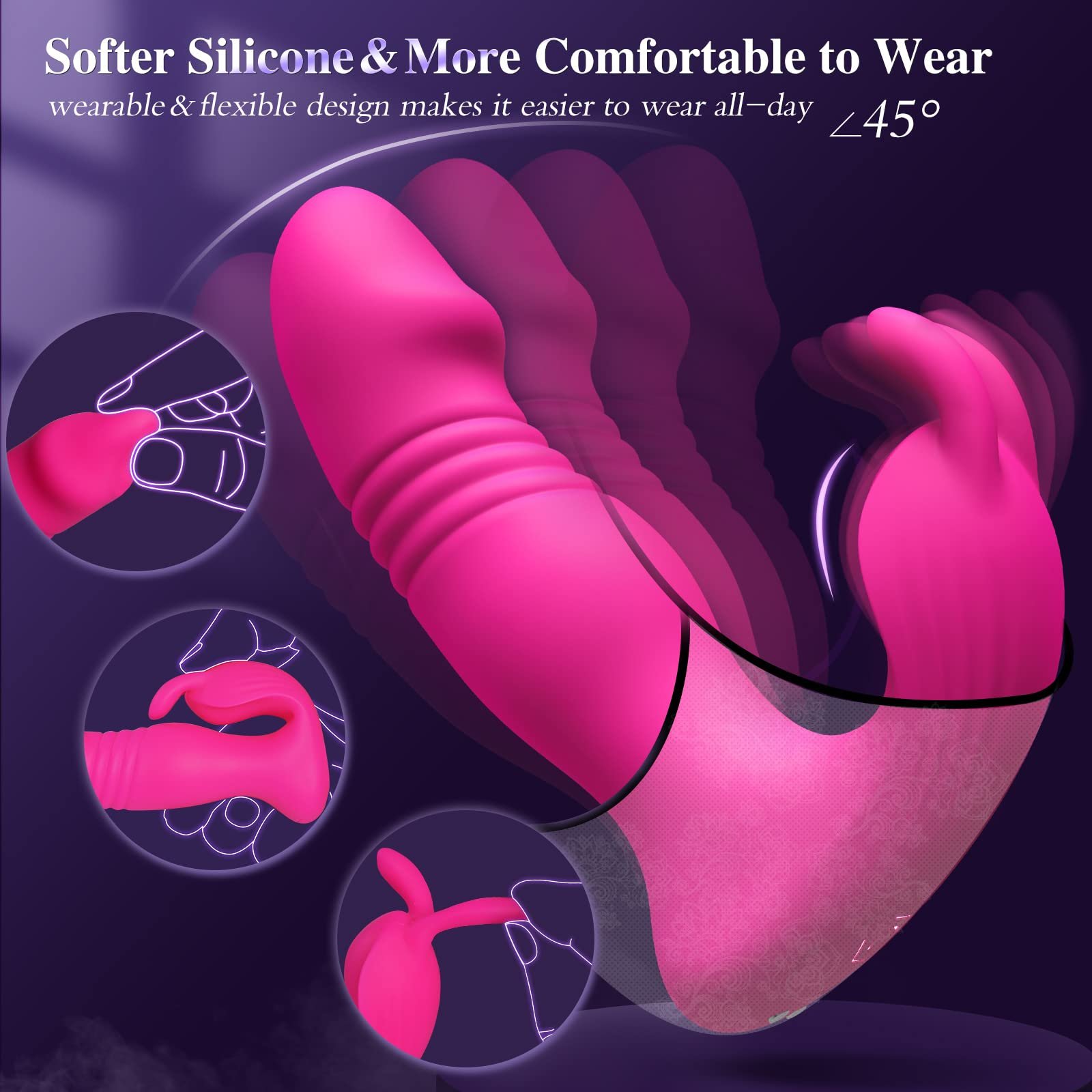 Aizhilian Adult sex toy wholesale shop of Butterfly APP and remote control with telescopic and vibrations vibrator