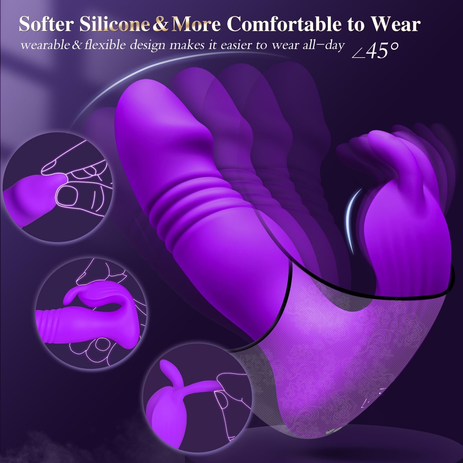 Aizhilian Adult sex toy wholesale shop of Butterfly APP and remote control with telescopic and vibrations vibrator