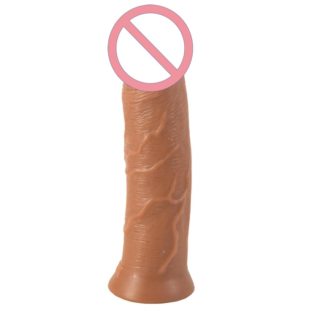 Meat colored simulated penis small anal plug masturbator female manual massage stick dildo sex toys for women