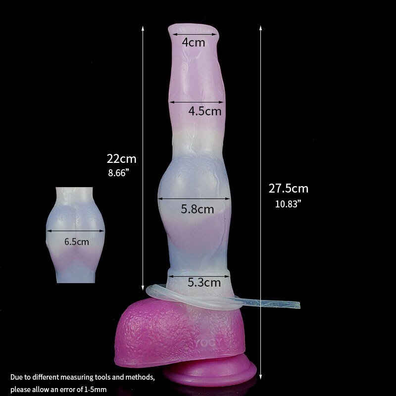 Huge Ejaculating Dog Knot Dildo Silicone Anal Plug Squirting Wolf Canine Masturbator Sex Toy For Men Women Animal Squirt Dildos