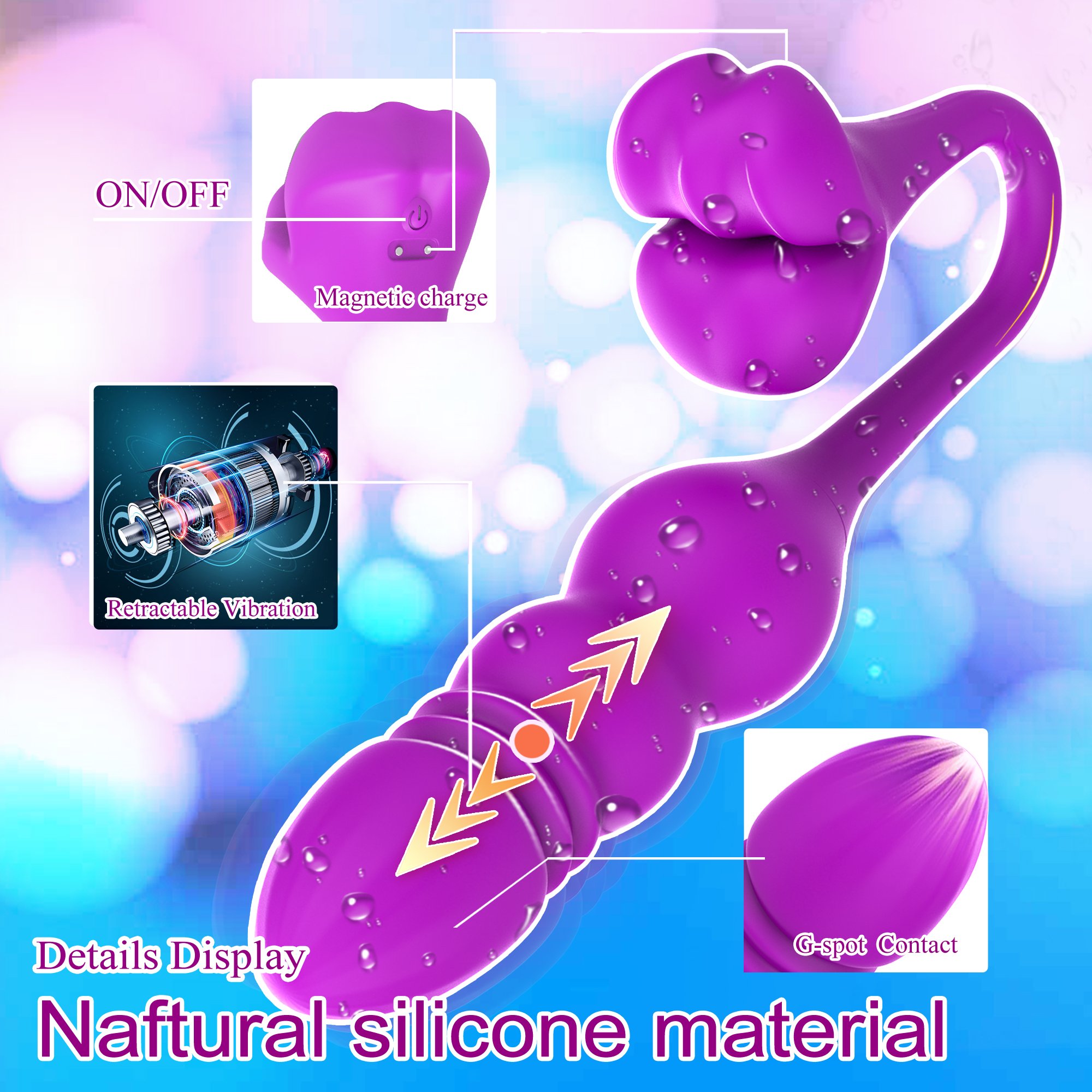 Anal Plug Vibrator Butt Plug Anal Dildo for Men Women Prostate Massager Anal Vibrator Thrusting & Vibrating Modes Sex Toys